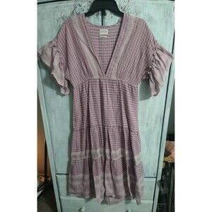 Saylor  Ruffled Sleeve V-neck Maxi Dress Xs Boho Feminine Cottage Core coquette